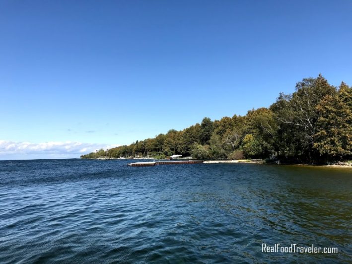 The shoreline of Door County, Wisconsin.