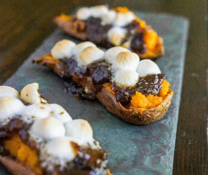 Bacon Jam Sweet Potatoes.