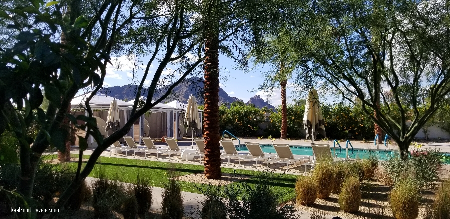 Andaz Resort's swimming pool area in Scottsdale AZ