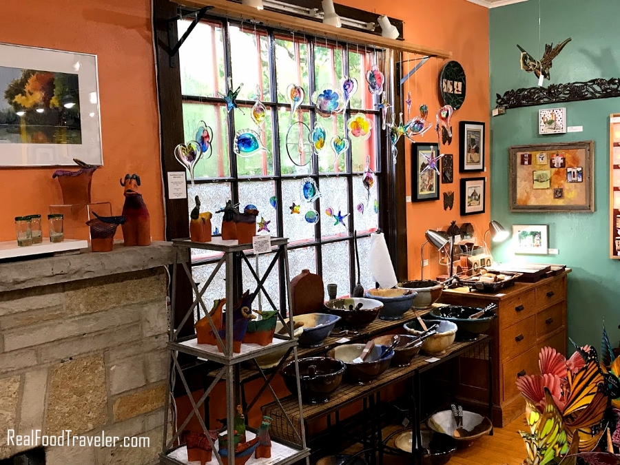 Two Fish Gallery sells pottery and other items in Elkhart.
