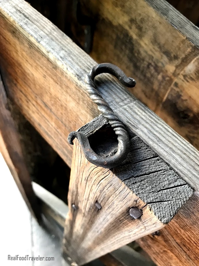 Photo copyright RealFoodTraveler.com. Photo copyright RealFoodTraveler.com. A hook made at the blacksmith shop at Wade House Historic Site.