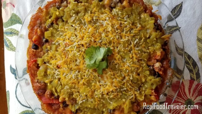 Two Bean Enchilada Casserole in the Everything Vegan Meal Prep Cookbook.