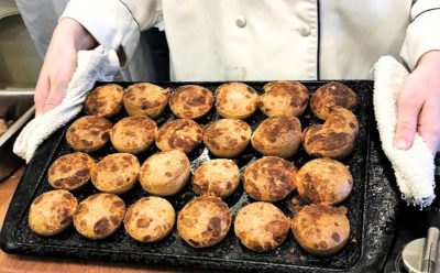 Parmesan Cheese Popovers hot out of the oven.