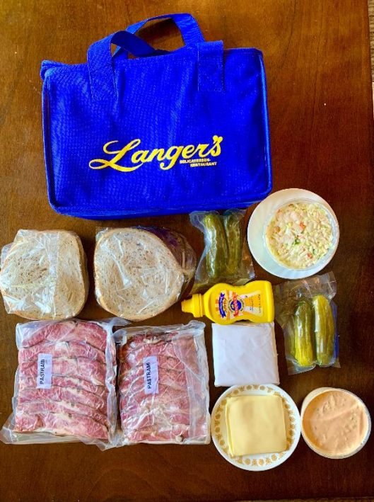 This is how a Langer's deli delivery comes to your door.