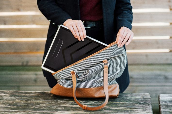 The SideTrak adds very little thickness to your laptop for easy transport.