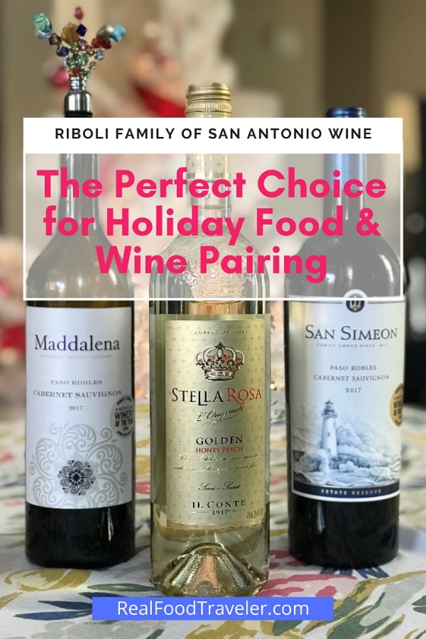 Riboli Family Wines are a great choice for food and wine pairing at the holidays.