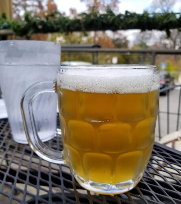 Craft Beer in a mug from Blue Star Brewing in San Antonio.