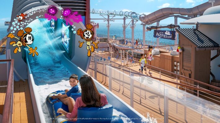 AquaMouse is the new water tube ride that will be on Disney Wish.