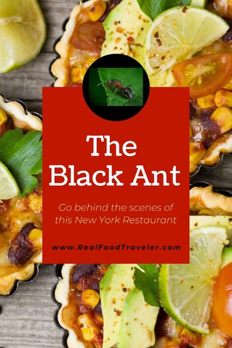 Pinterest Pin promoting The Black Ant restaurant