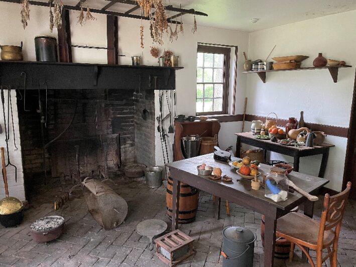 Kitchen at George Washington's birthplace in Williamsburg, VA.