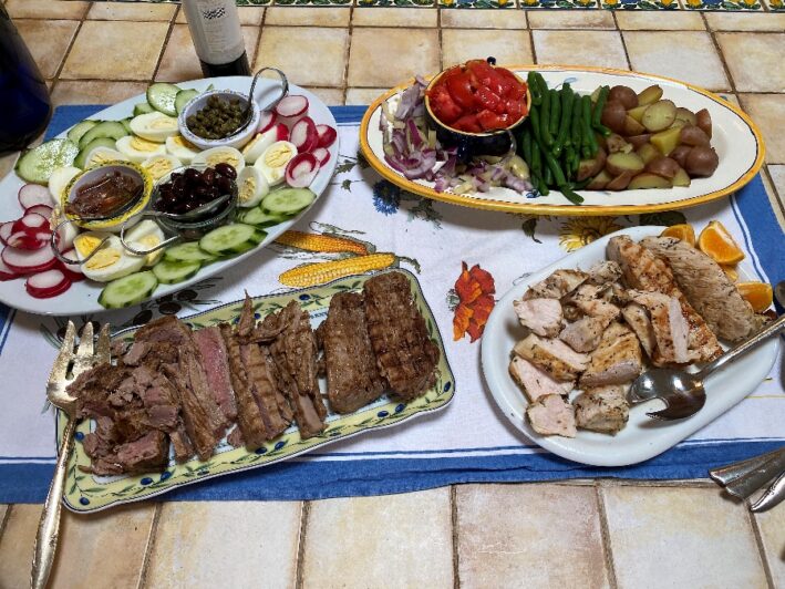 Tuna Nicoise Salad recipe made and presented to guests
