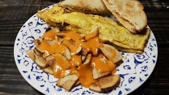 A Beer Cheese Omelette from Pilot View.