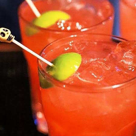 Santo Spirits Bloody Citrus Cocktail with lime