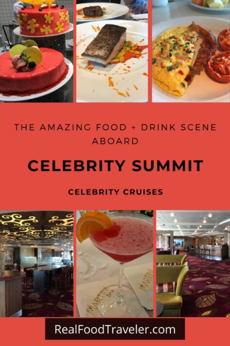 There's a wide variety of food and drink items to enjoy on Celebrity Cruise ships.