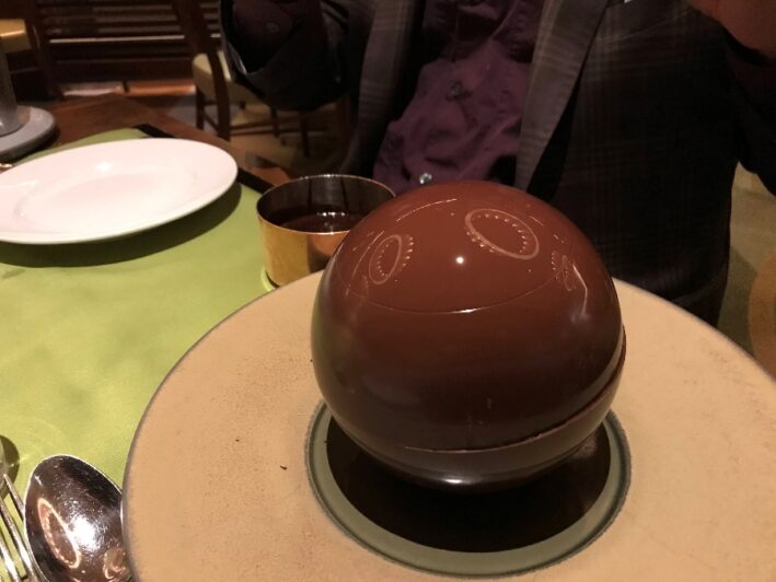 Chocolate Bombe at Summit restaurant The Broadmoor