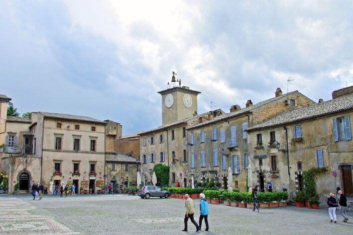 The Square in Orvieto in Umbria in Italy.