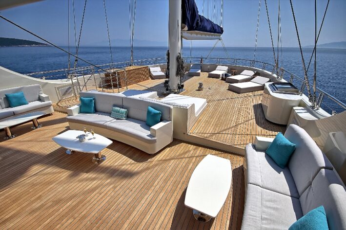 Relax on deck of a Turkey gulet cruise.