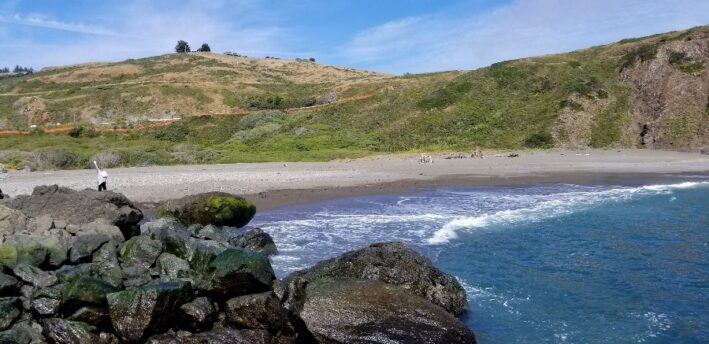 Eco travel - view of the California coast in Sonoma.