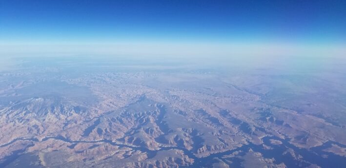 Pollution over canyons