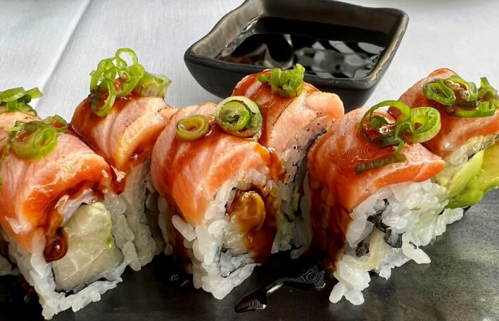 Salmon sushi is on the LoLa 41 brunch menu