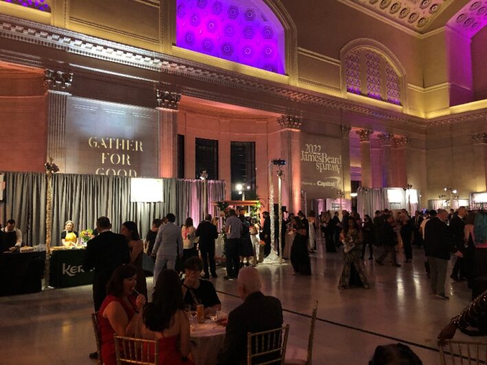 After-party scene at the James Beard Awards in 2022.