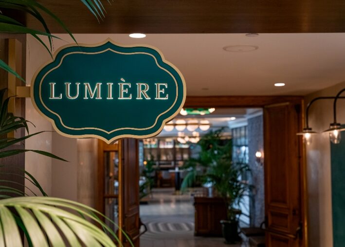 Lumiere sign at Fairmont Century Plaza.