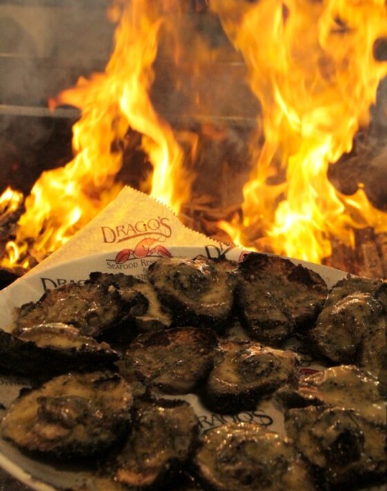 Oysters and fire from Dragos on the Louisiana Oyster Trail.