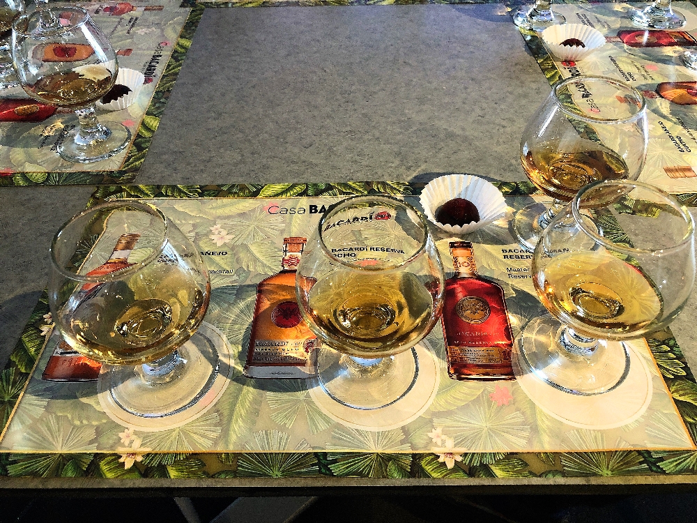 Rum tasting at Casa Bacardi.