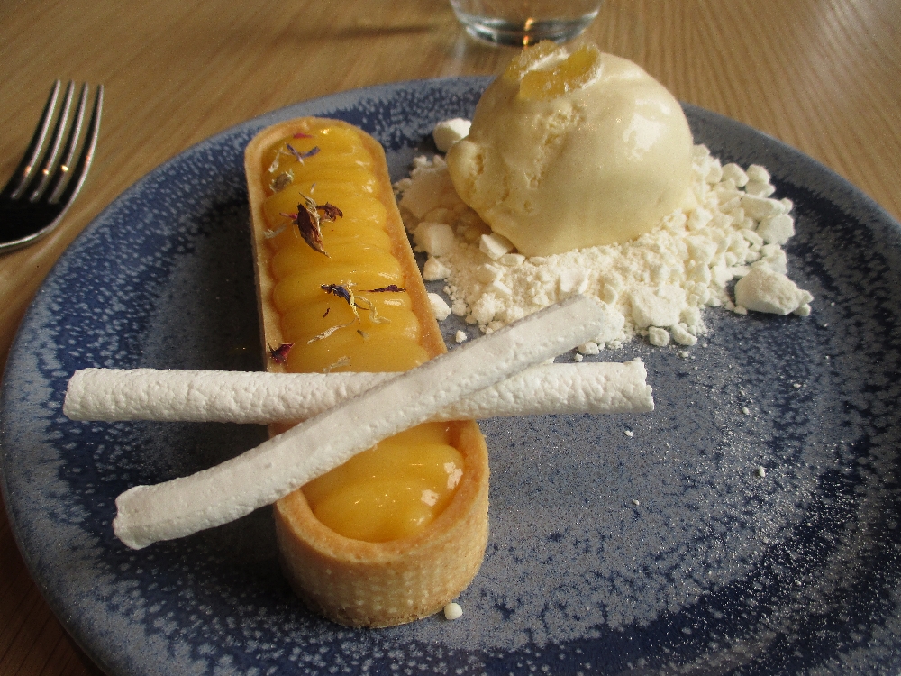 Lemongrass tarte at Gather in Winnipeg.