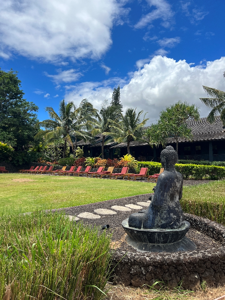 Buddha statue at Lumeria Maui.