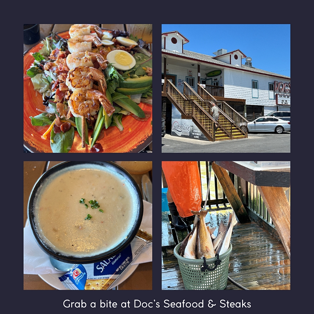 Doc's Seafood & Steaks on a Corpus Christi Beach.