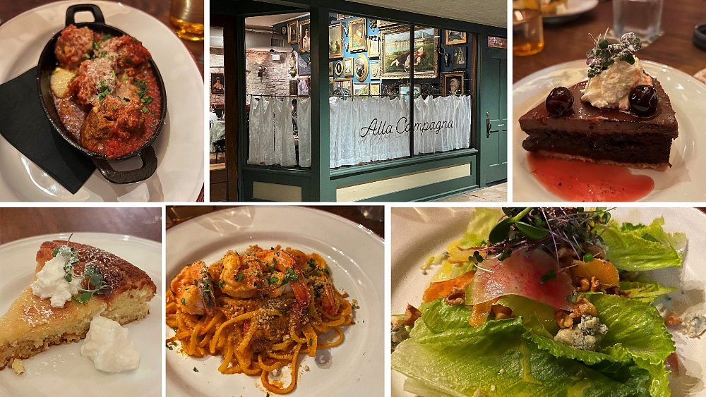 Images from Alla Campagna restaurant in Fredericksburg.