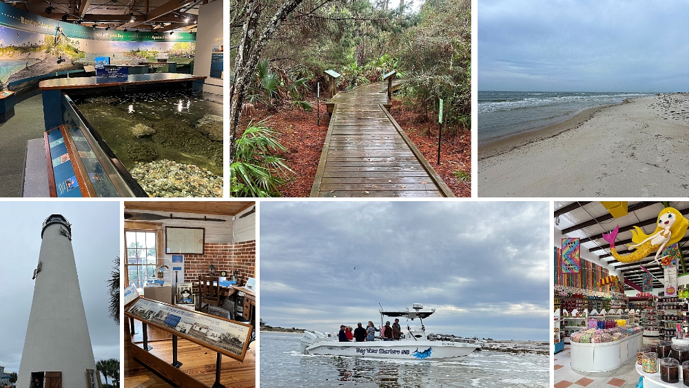 Photos of some of the things to do on St. George Island.