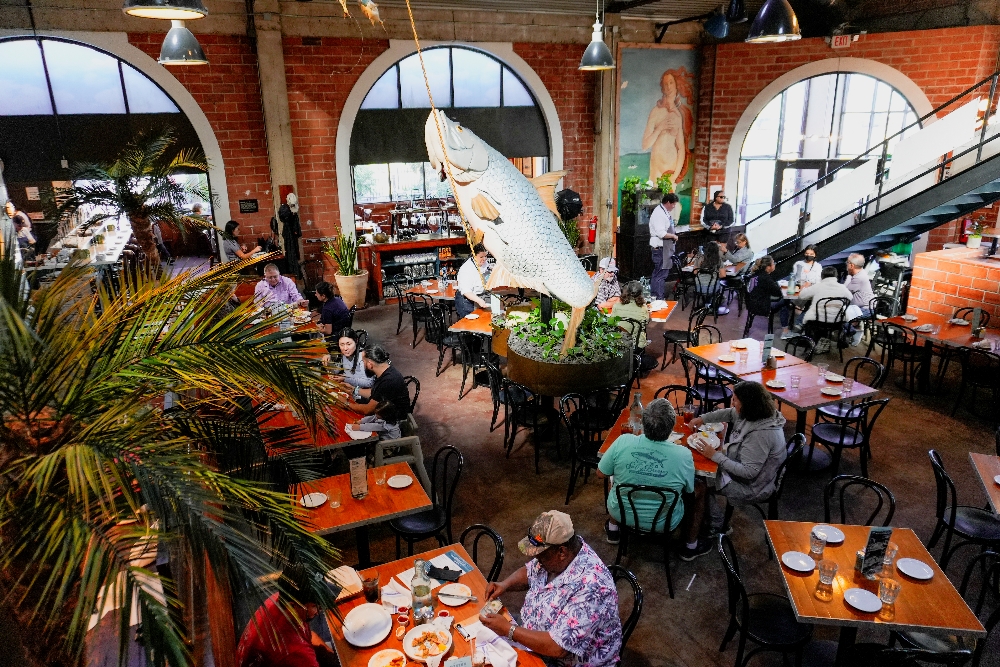Overhead view at Oyster Bar in Corpus Christi.