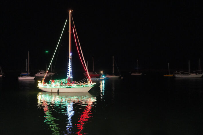 The Lighted Boat Parade in Morro Bay along the SLO Coast.
