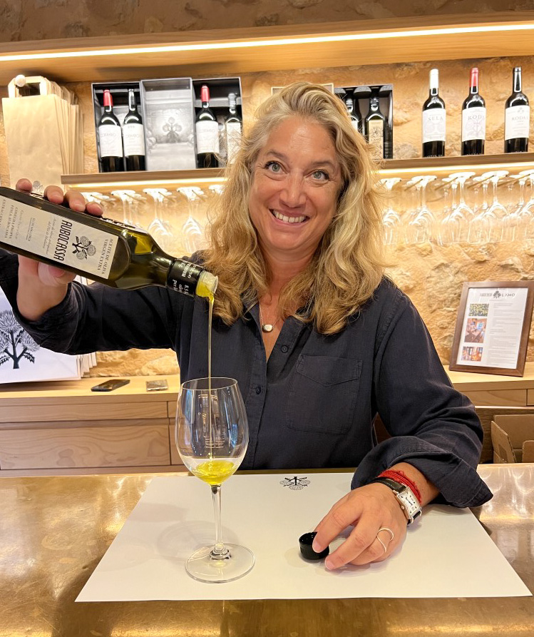 Tiffany Blackman, Manager of Aubocassa olive oil.