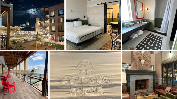 Images from the Cotton Court Hotel in Lubbock, Texas.