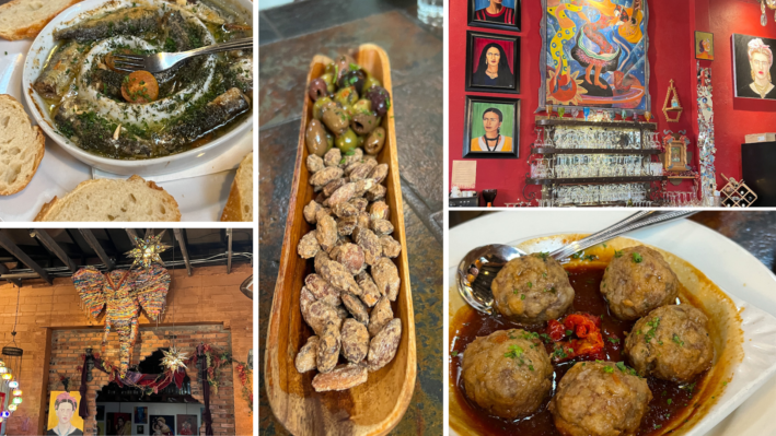 Food and scenery from La Diosa Cellars.