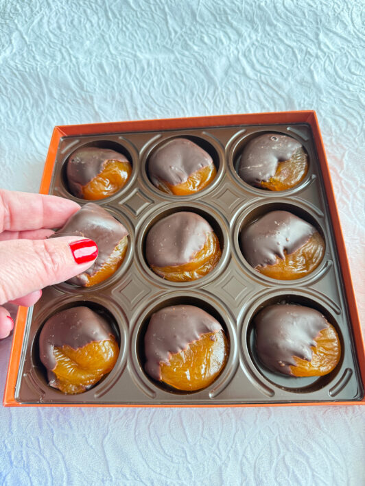 Bissinger's Handcrafted Chocolatier's chocolate-dipped apricots.
