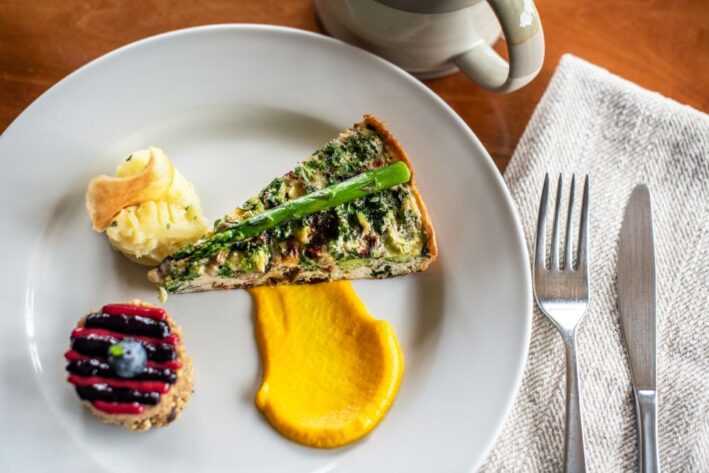 Food at the spa is as healthy as can be.