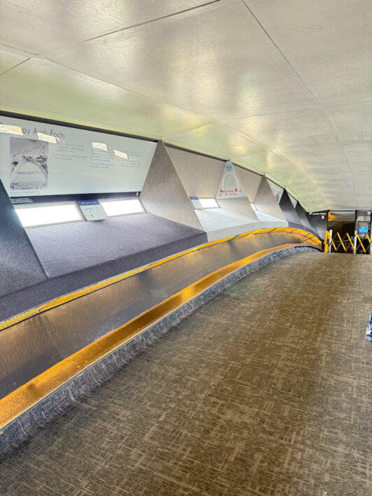 Viewing area at the top of the Gateway Arch in St. Louis MO
