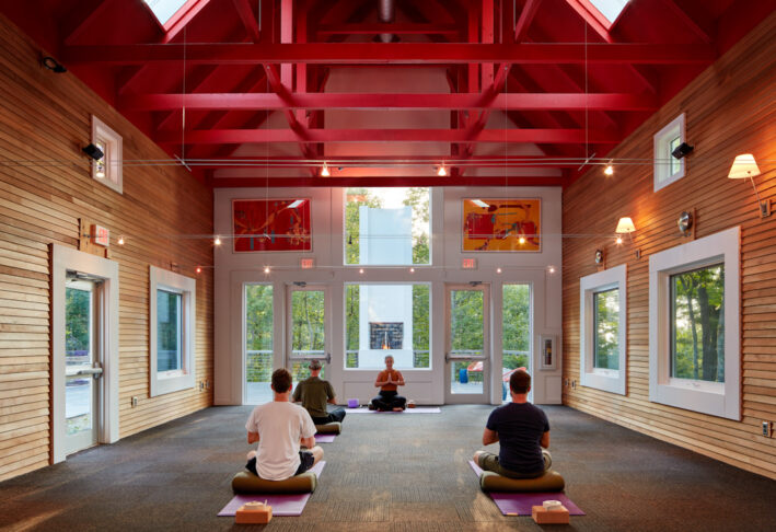 Yoga room at Wild Rice Retreat, our June Spa Spotlight.