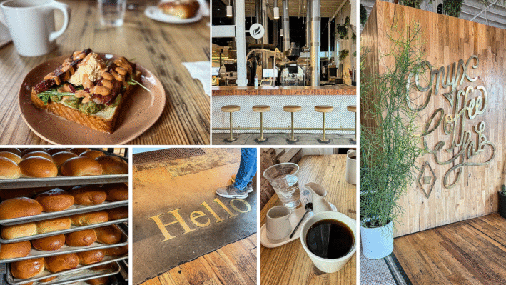Collage of Images from Onyx Coffee in Rogers, Arkansas.