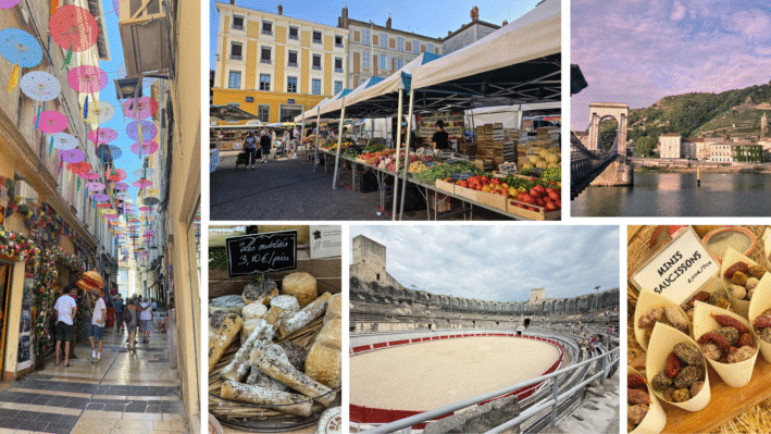 Scenes from the Paris to Lyon Viking River cruise itinerary.
