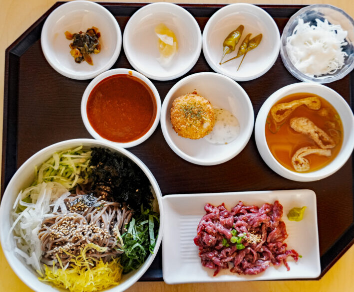 Beloved national dish bibimbap at Sosohamburg Restaurant in historic Gyeongju.