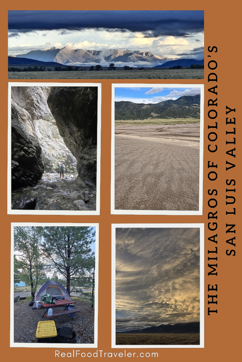 Collage of images from the San Luis Valley of Colorado.