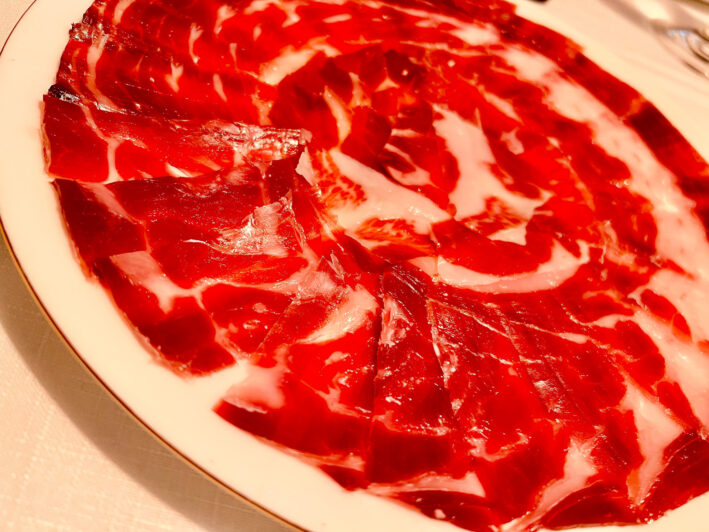 A platter of Iberian ham at El Paraguas.