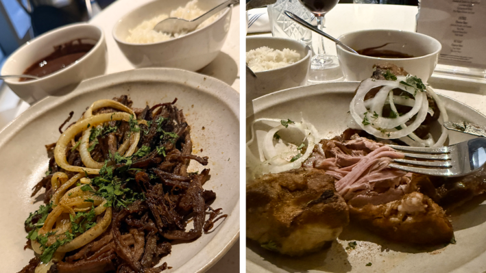 Shredded Steak and Pork entrees