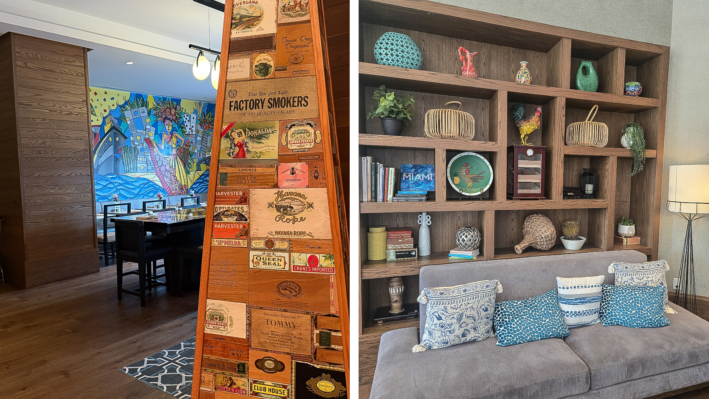 Two images from Cana Restaurant & Lounge in Miami.