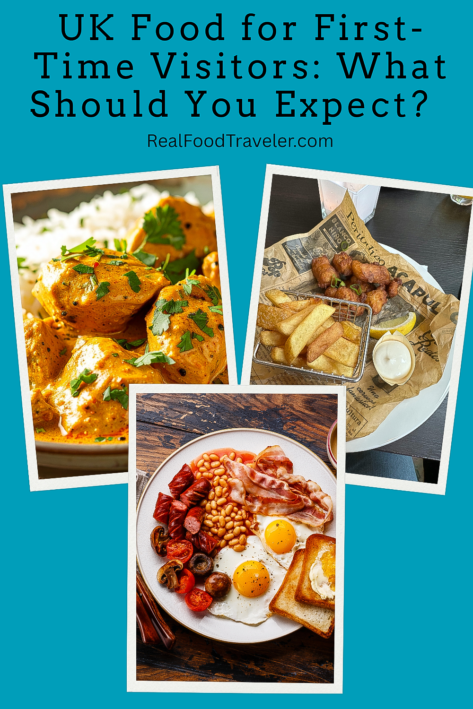 Pinterest pin about authentic UK food.